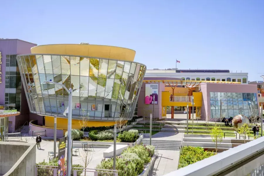 Exterior of Children's Creativity Museum on a sunny day